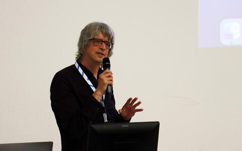 Joachim Friedmann beim Symposium »Storytelling/Transdisziplinär«